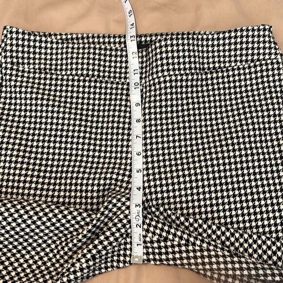 Talbots sz12 black/white check Chatham ankle pant back pockets ankle slits - Picture 12 of 13